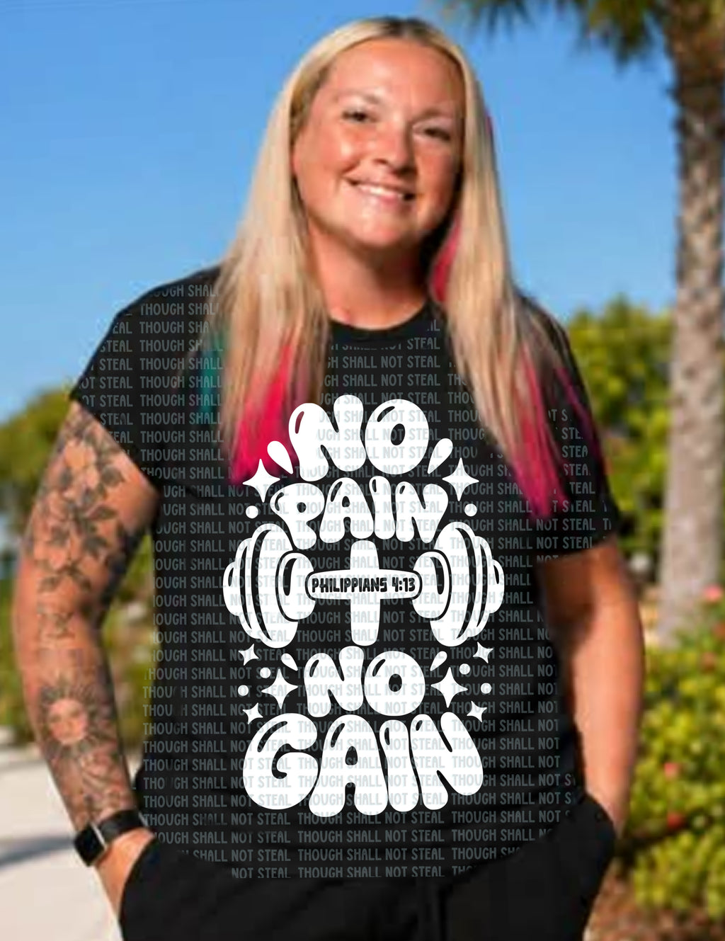 D-221 No Pain No Gain (Choose One) DTF Transfer Only