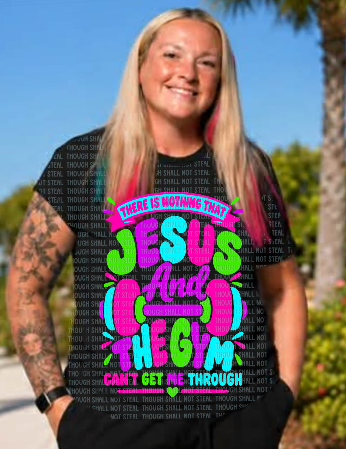 D-224 Jesus & the Gym (Choose One) DTF Transfer Only