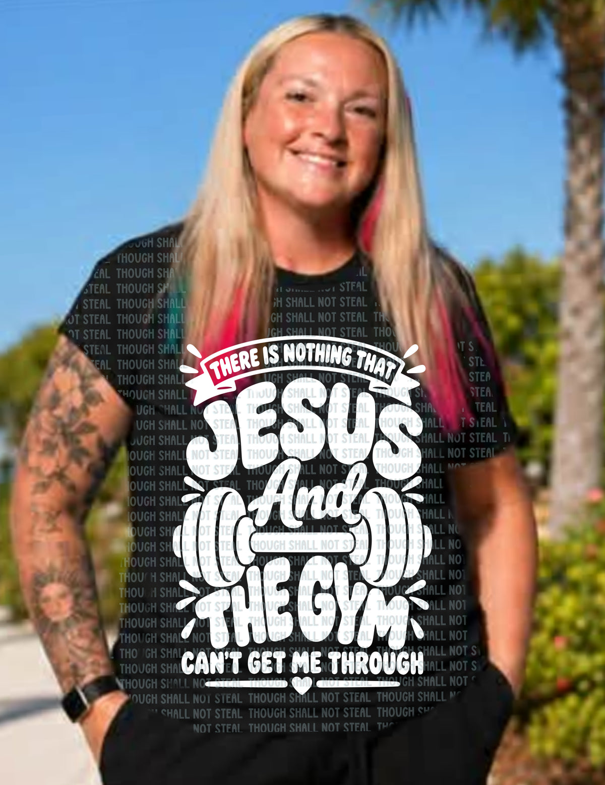 D-224 Jesus & the Gym (Choose One) DTF Transfer Only