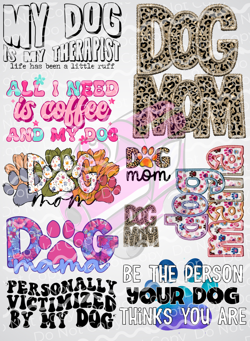 Dog Mom Mini Sheet