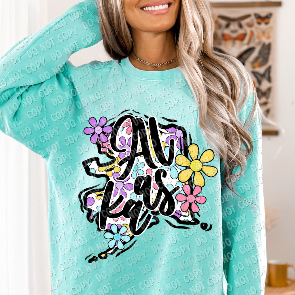 F-01 Flower State CHOOSE YOUR STATE DTF TRANSFER ONLY