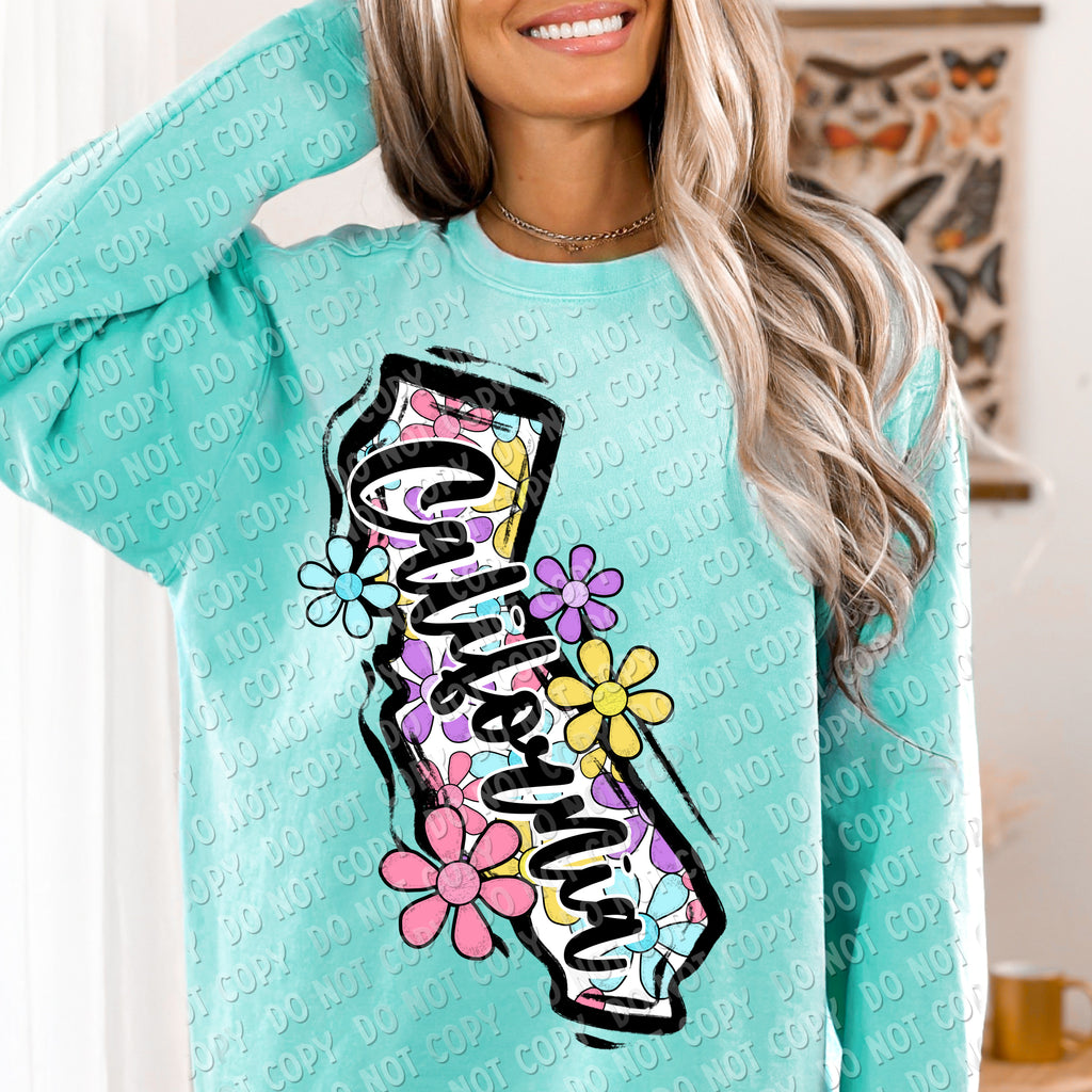 F-01 Flower State CHOOSE YOUR STATE DTF TRANSFER ONLY