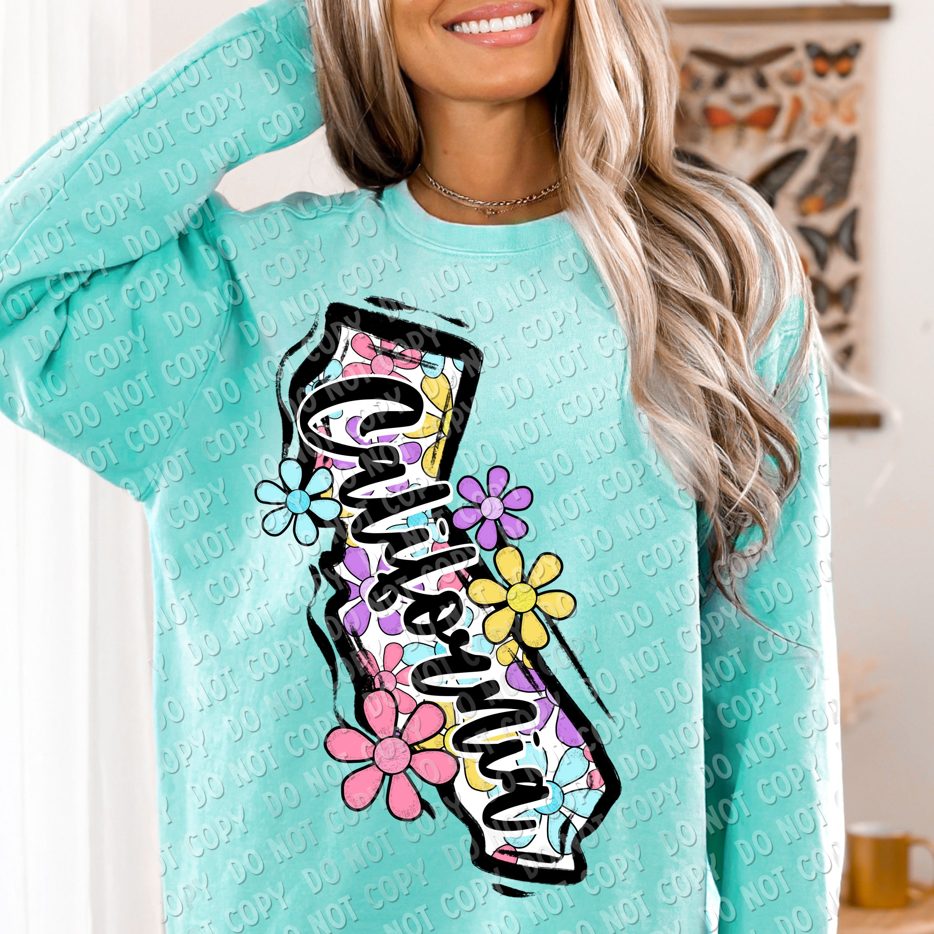 F-01 Flower State CHOOSE YOUR STATE DTF TRANSFER ONLY