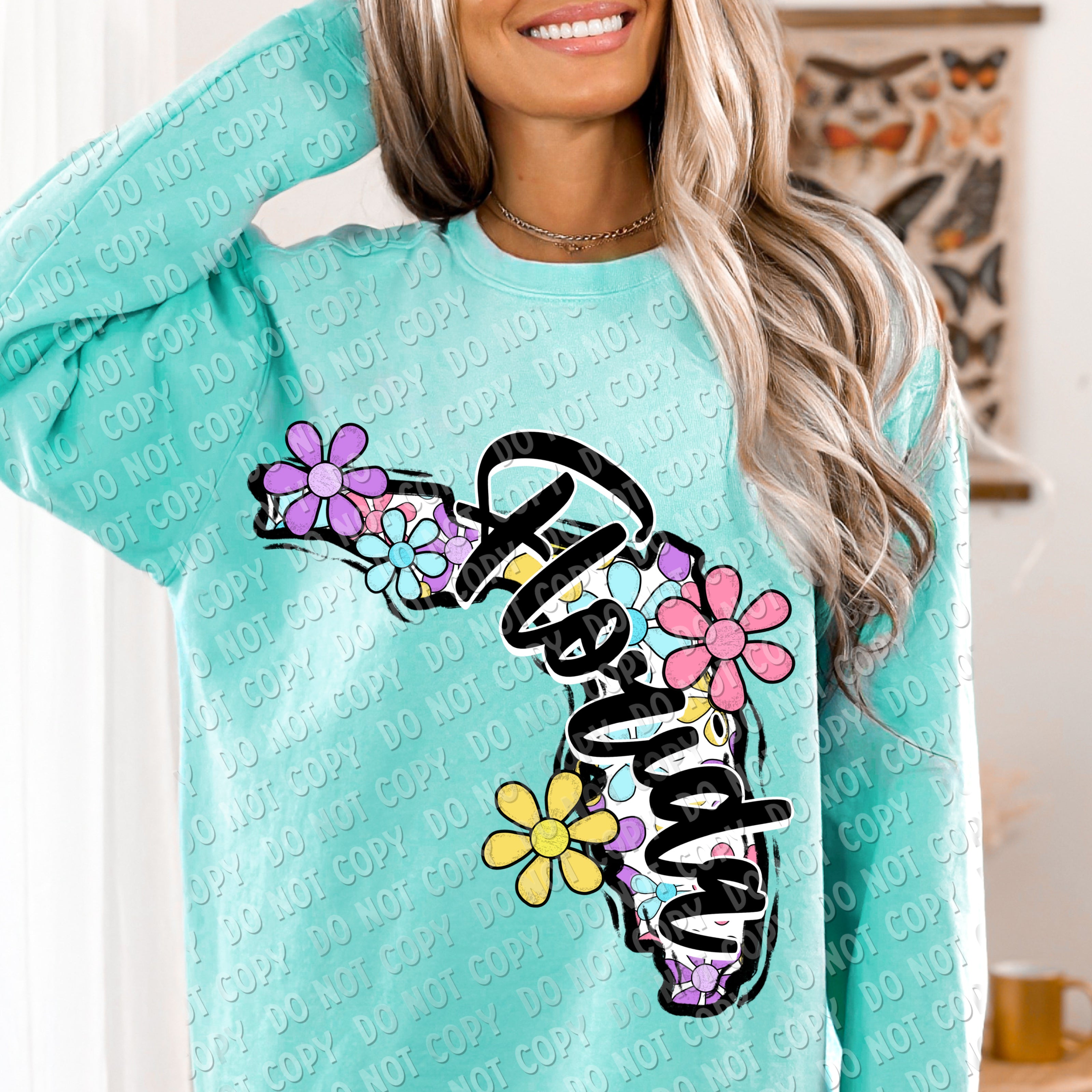 F-01 Flower State CHOOSE YOUR STATE DTF TRANSFER ONLY