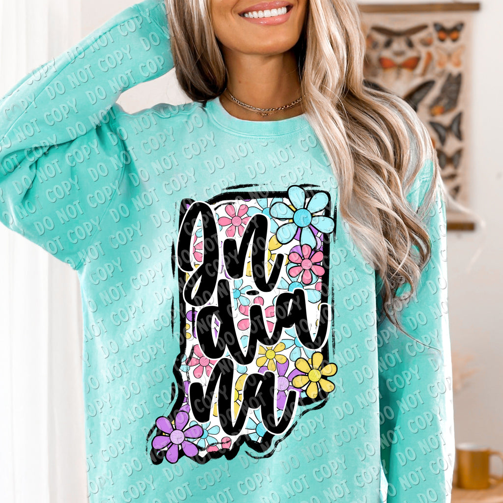 F-01 Flower State CHOOSE YOUR STATE DTF TRANSFER ONLY