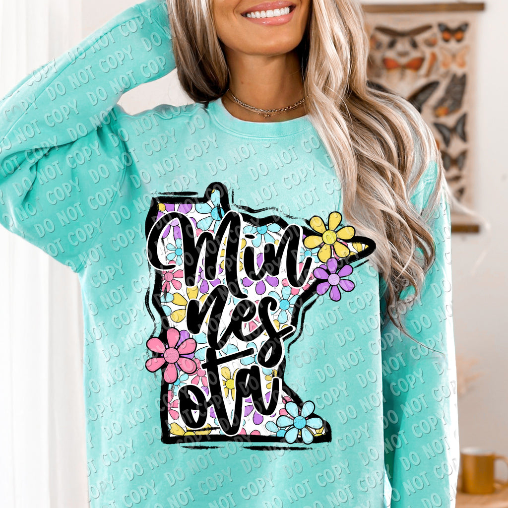 F-01 Flower State CHOOSE YOUR STATE DTF TRANSFER ONLY