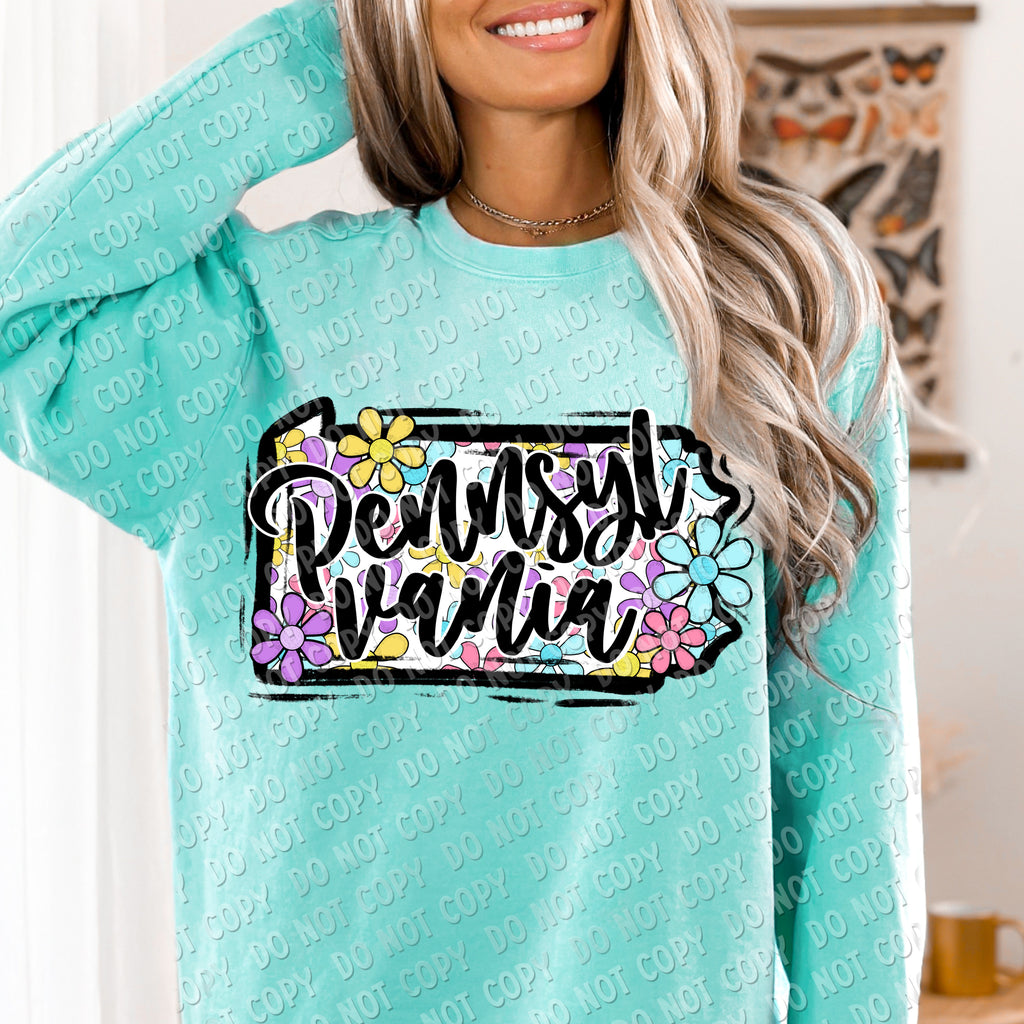 F-01 Flower State CHOOSE YOUR STATE DTF TRANSFER ONLY