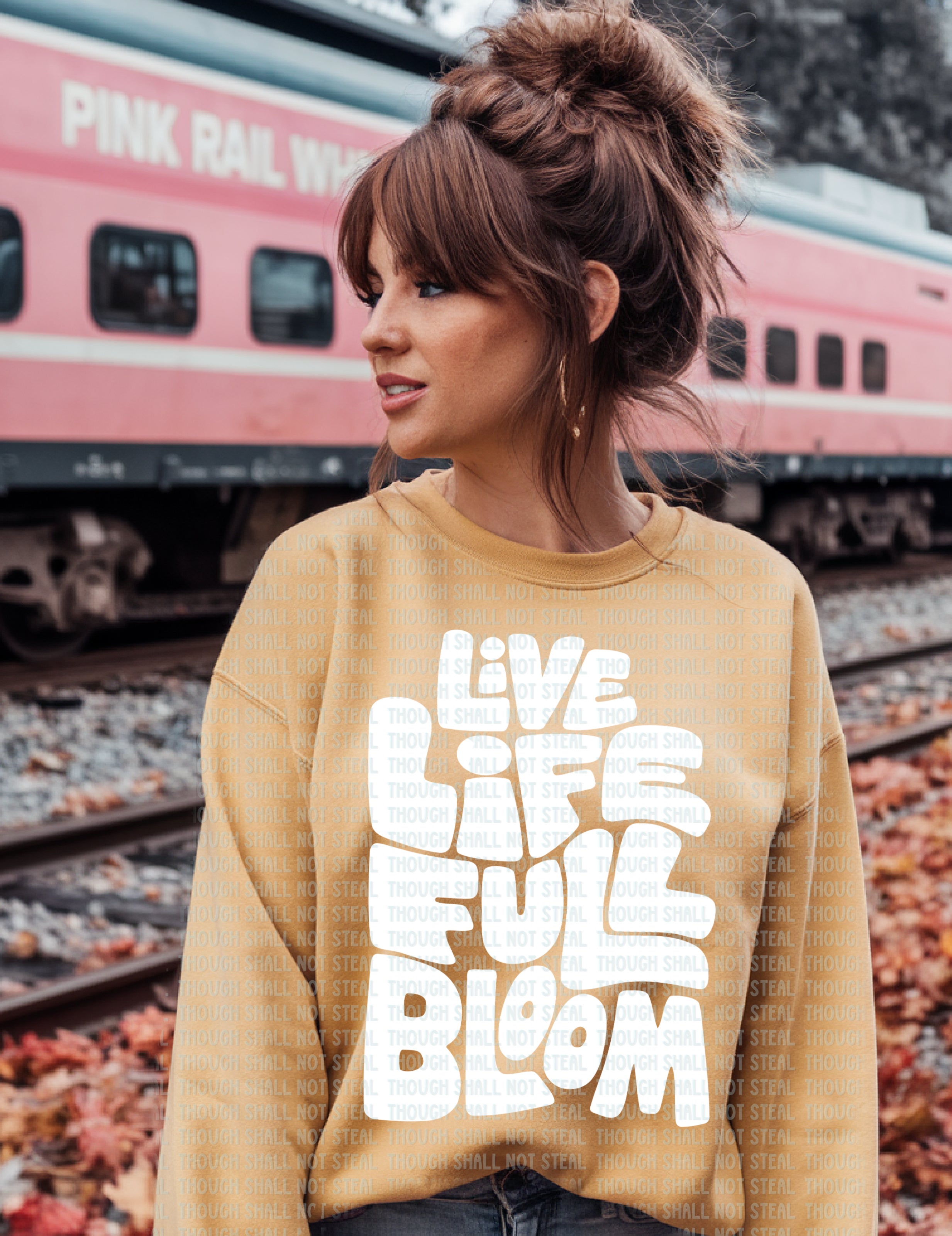 G-33 Live Life Full Bloom Completed Tee