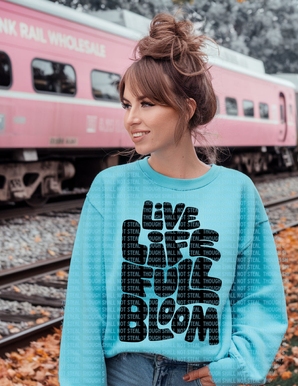 G-33 Live Life Full Bloom Completed Tee