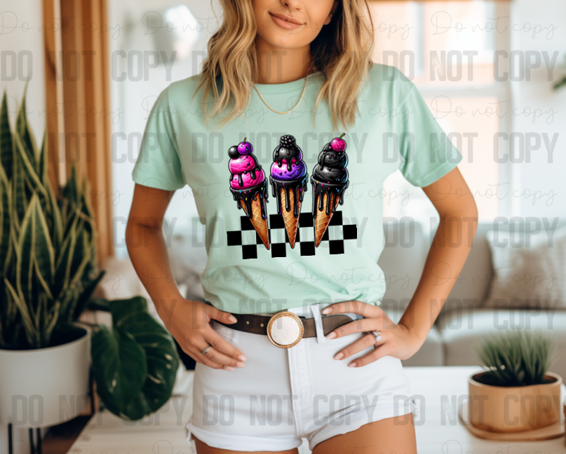 H-107 Dark Icecream DTF TRANSFER ONLY