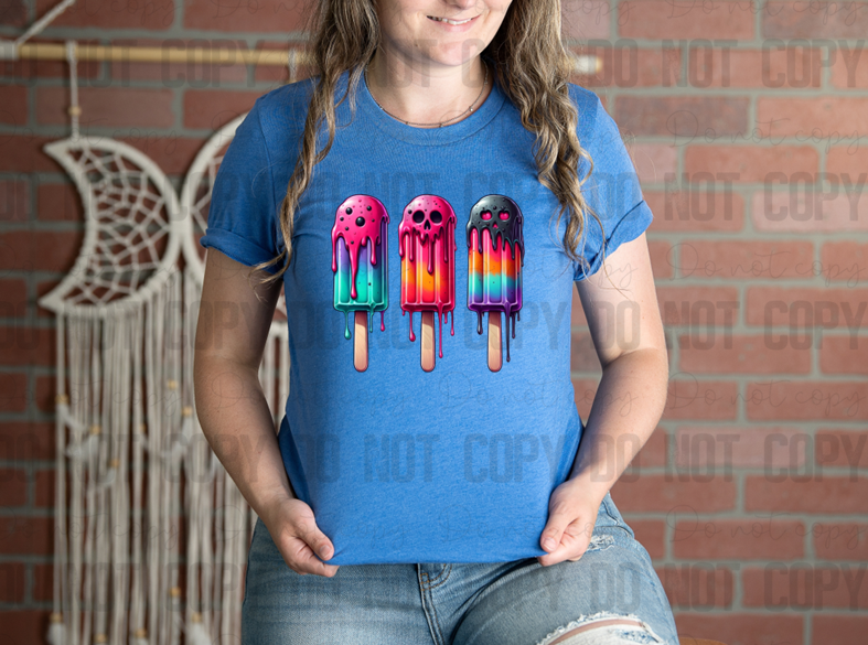 H-125 Spooky Popsicles Colorful Completed Tee