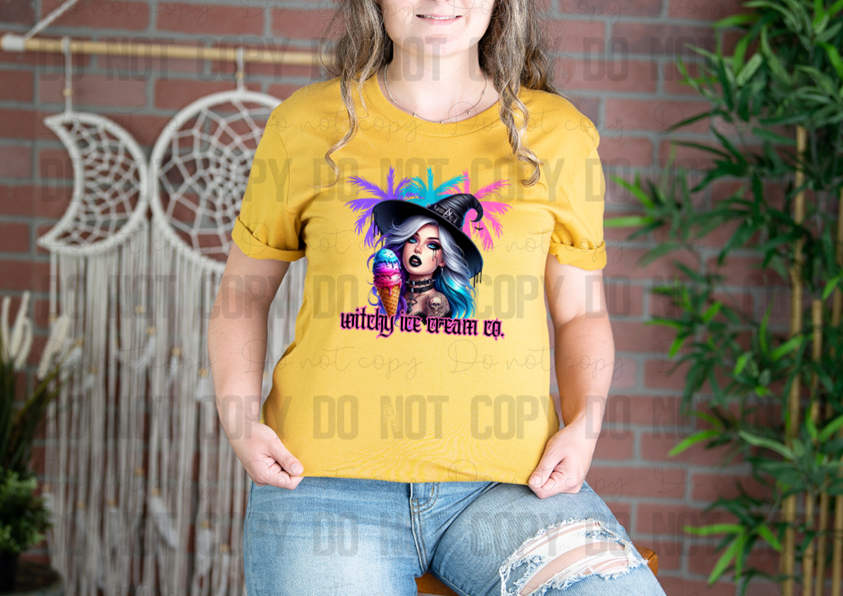 H-128 Witchy Ice Cream Co Color Completed Tee