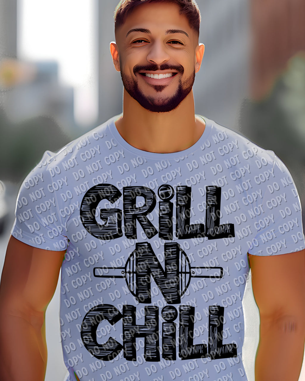 H-141 Grill N Chill Black Completed Tee