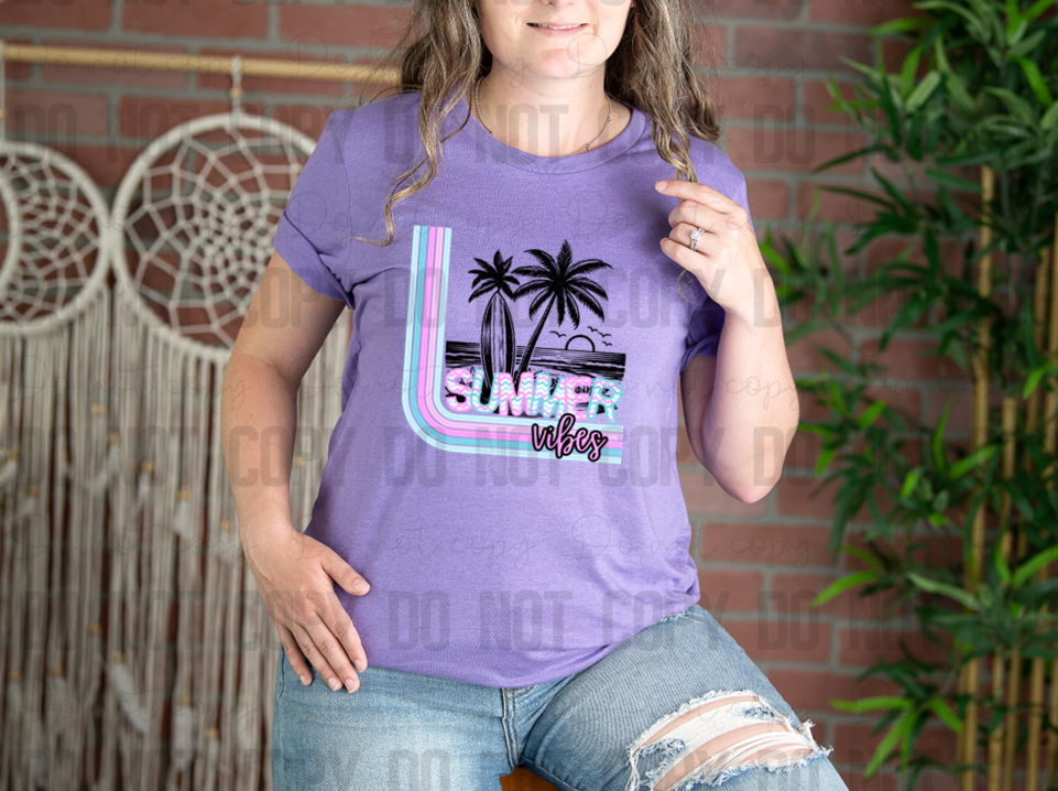 H-156 Summer Vibes DTF TRANSFER ONLY