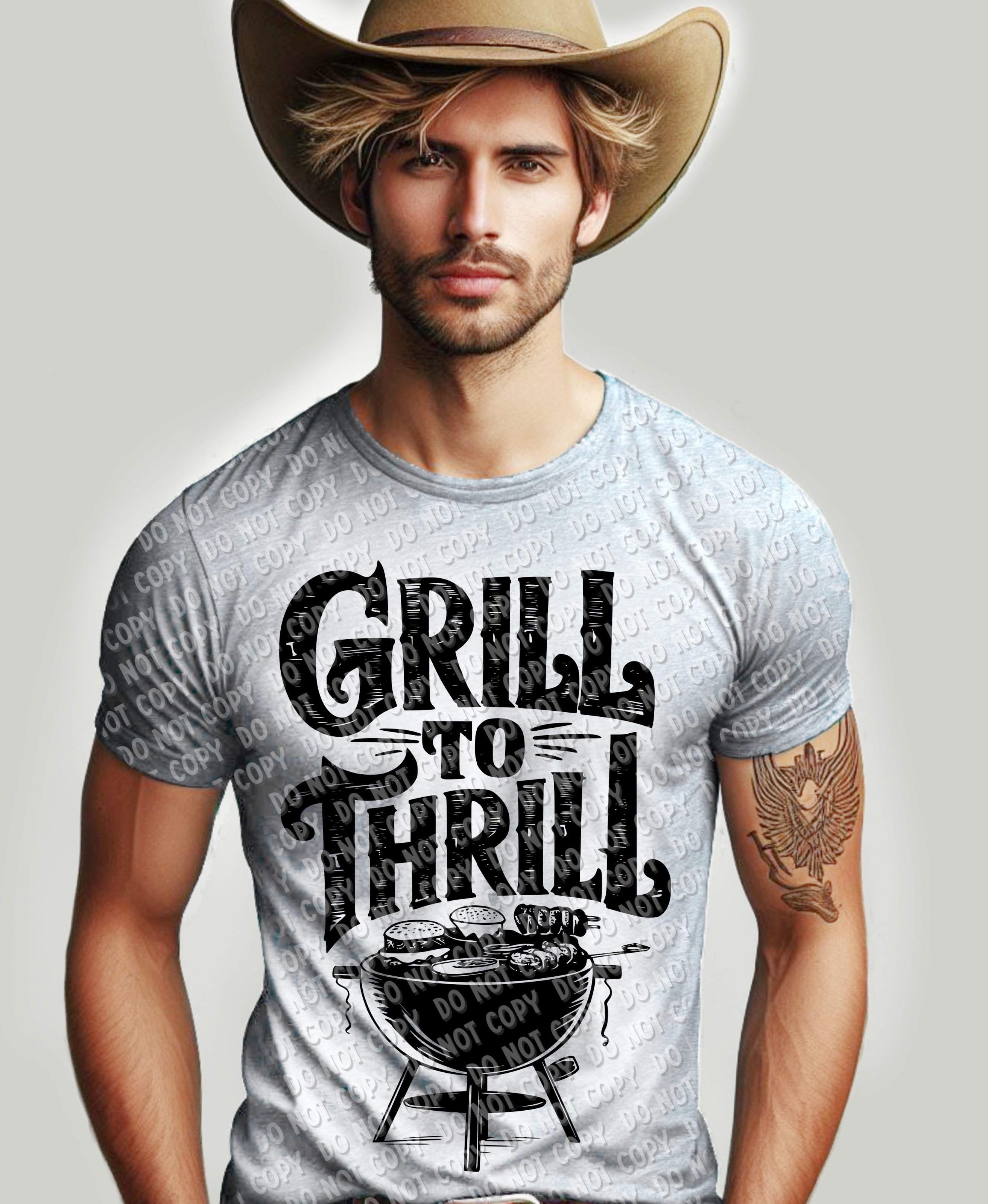 H-146 Grill to Thrill Black Completed Tee