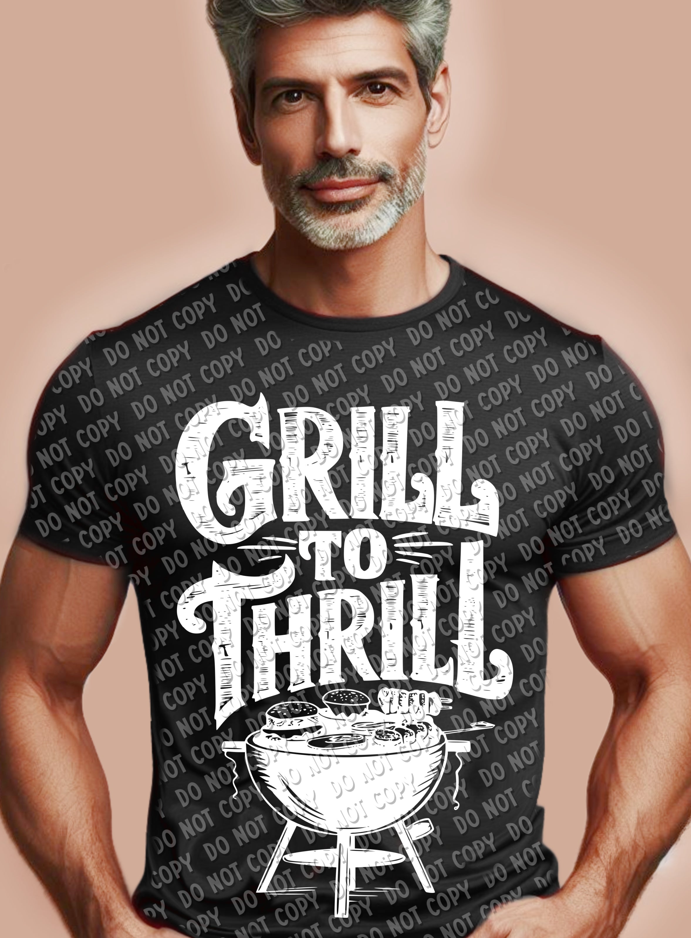 H-147 Grill to Thrill White Completed Tee