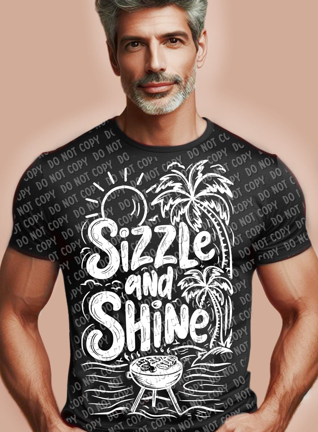 H-151 Sizzle and Shine White Completed Tee