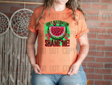 Load image into Gallery viewer, H-161 Don&#39;t Watermelon Shame Me! Completed Tee
