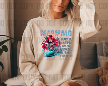 Load image into Gallery viewer, H-170 Mermaid The Sweetest, Most Beautiful, Loving, Amazing, Evil, Psychotic Creature You&#39;ll Ever Meet! Completed Tee
