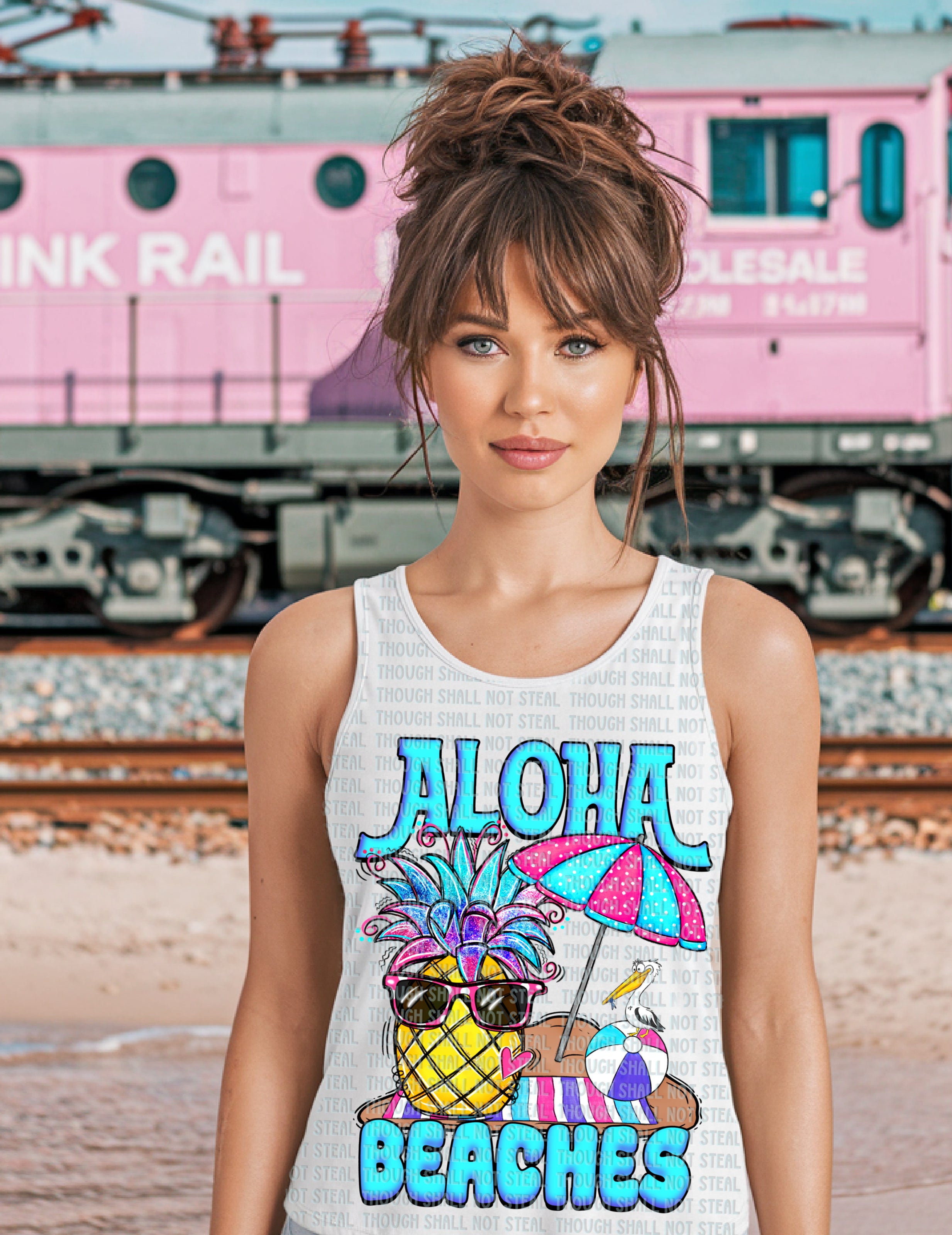 H-179 Aloha Beaches DTF TRANSFER ONLY