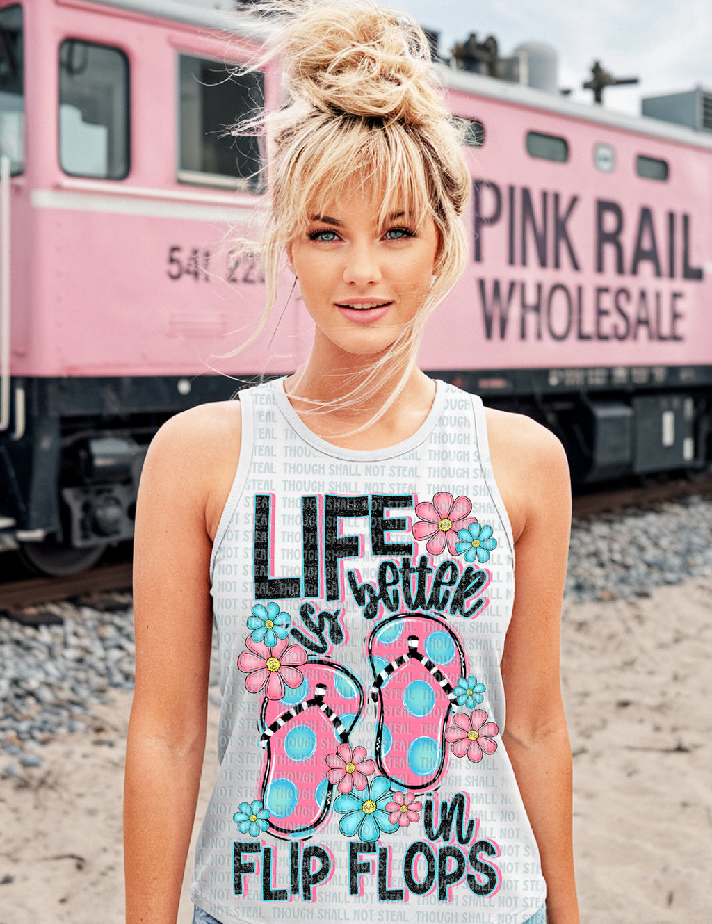 H-182 Life Is Better In Flip Flops Completed Tee