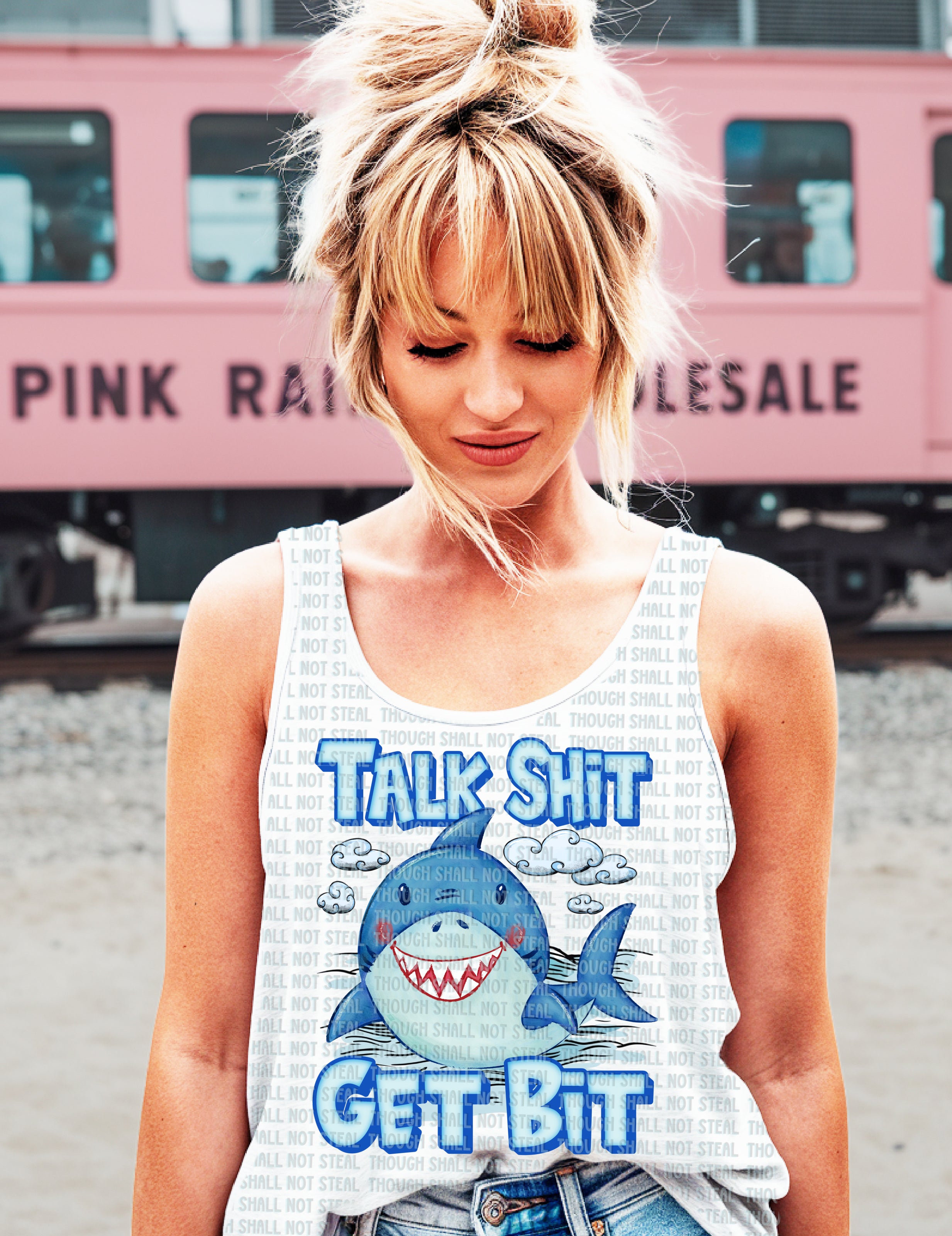 H-186 Talk Shit Get Bit Completed Tee