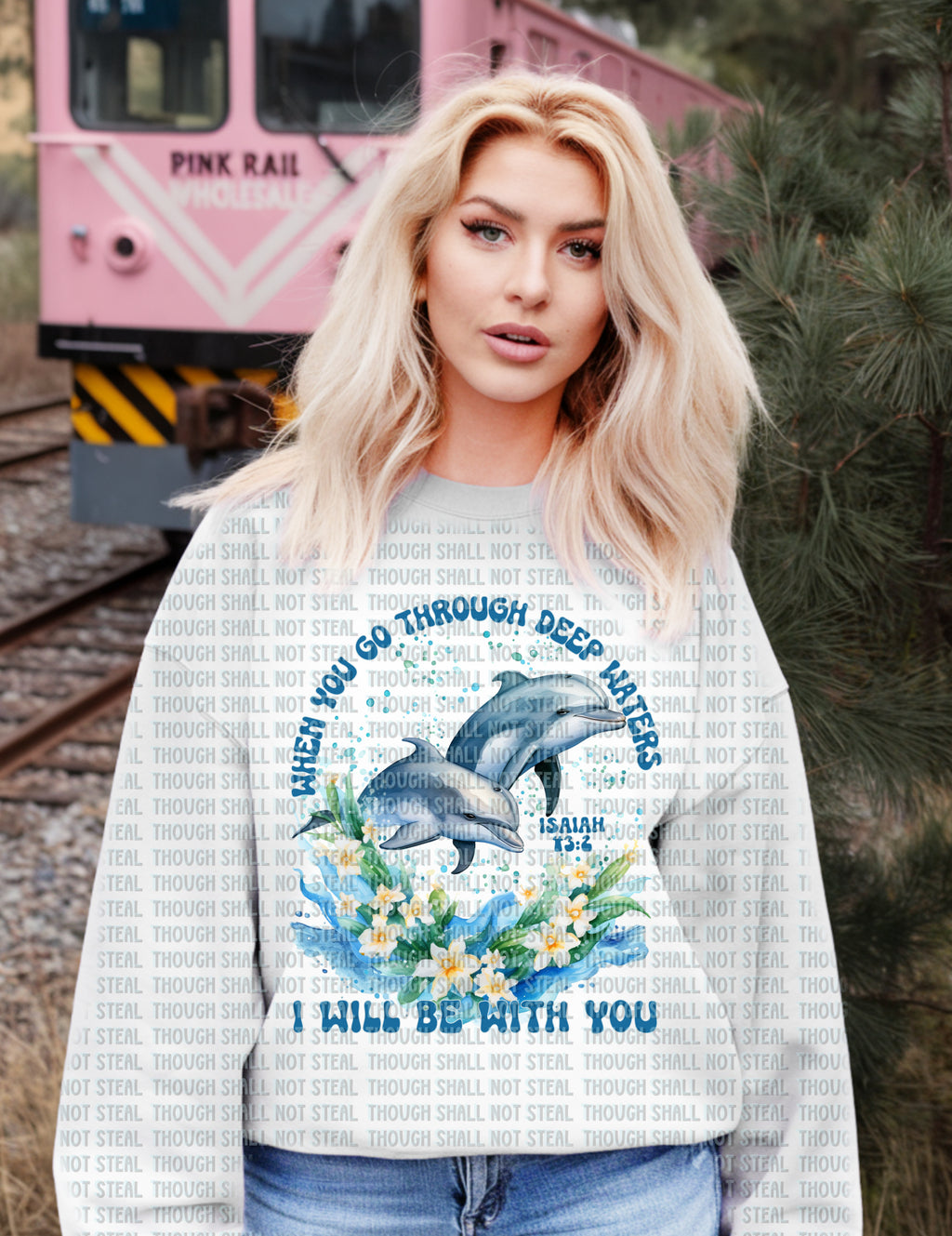 H-188 When You Go Through Deep Waters - Isaiah 43_2 Completed Tee