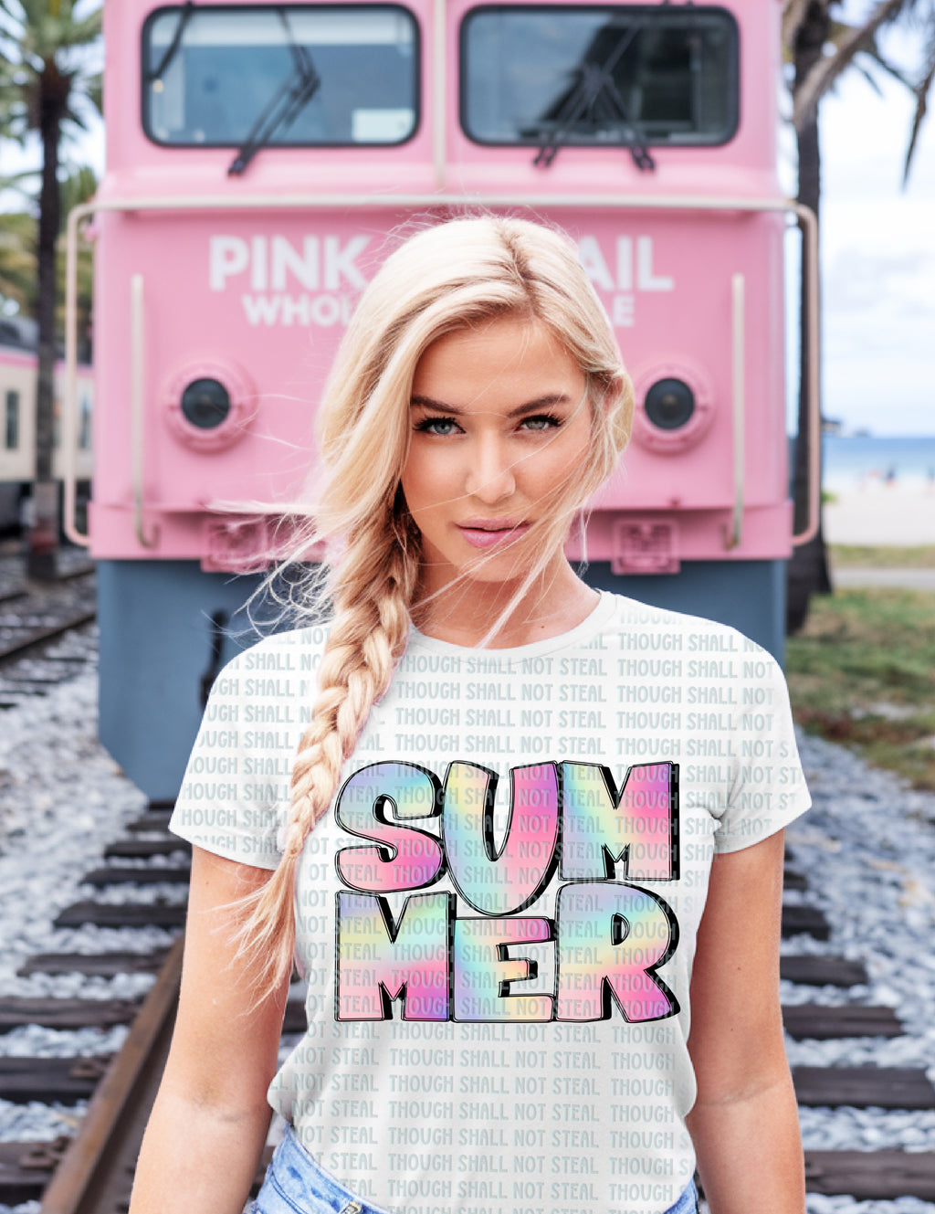 H-192 Iridescent Neon Summer Completed Tee