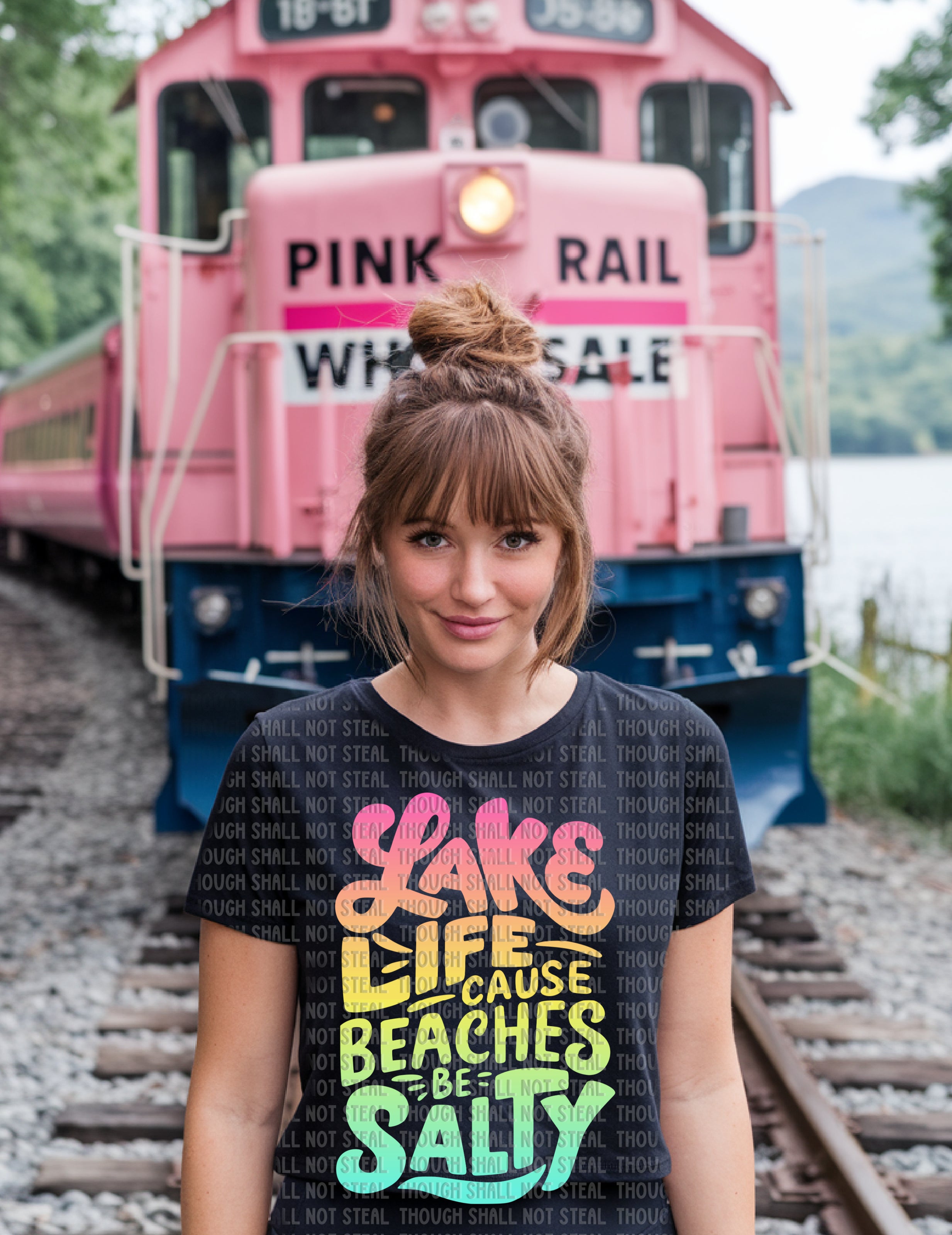 H-208 River or Lake Life - Beaches Be Salty Completed Tee