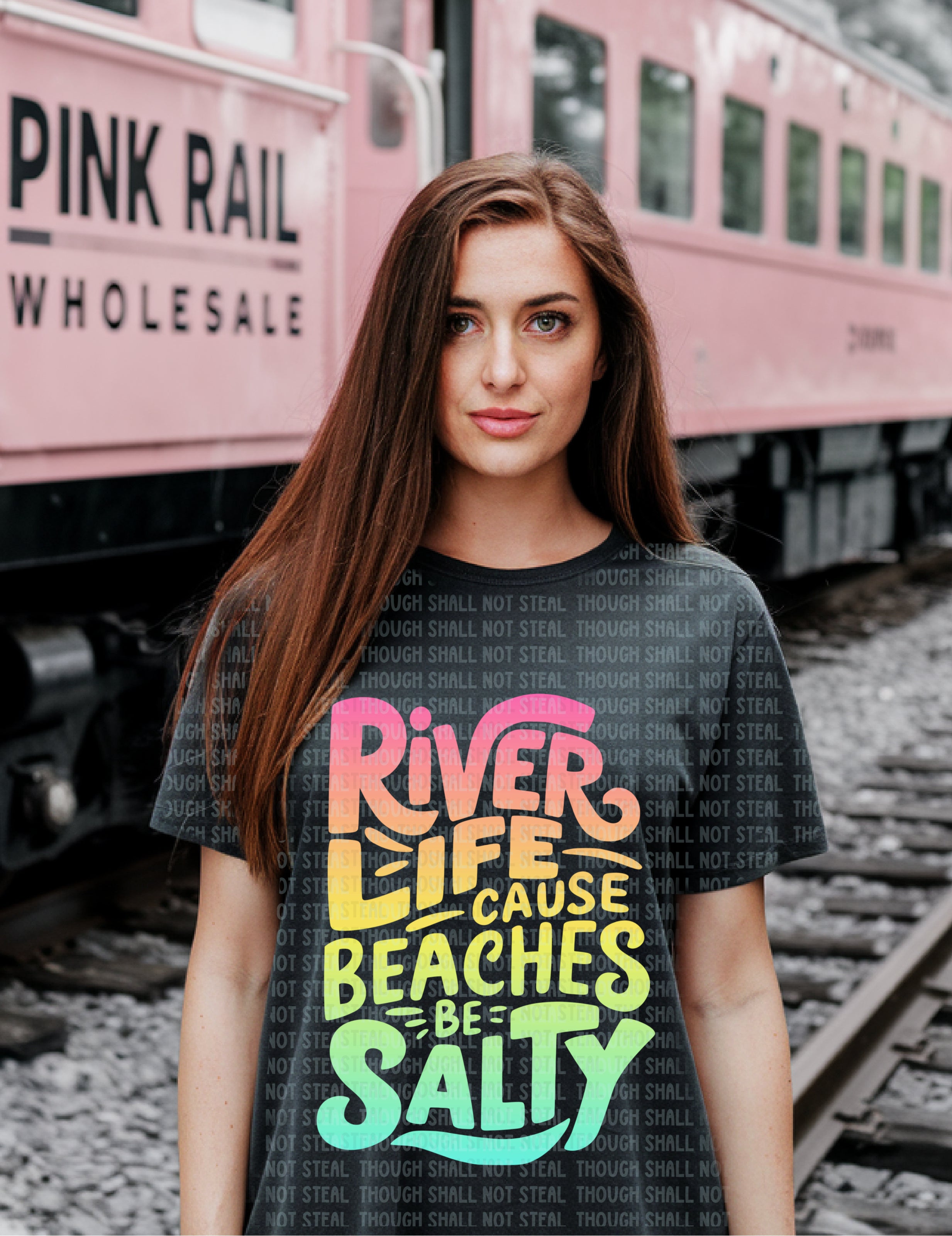 H-208 River or Lake Life - Beaches Be Salty Completed Tee