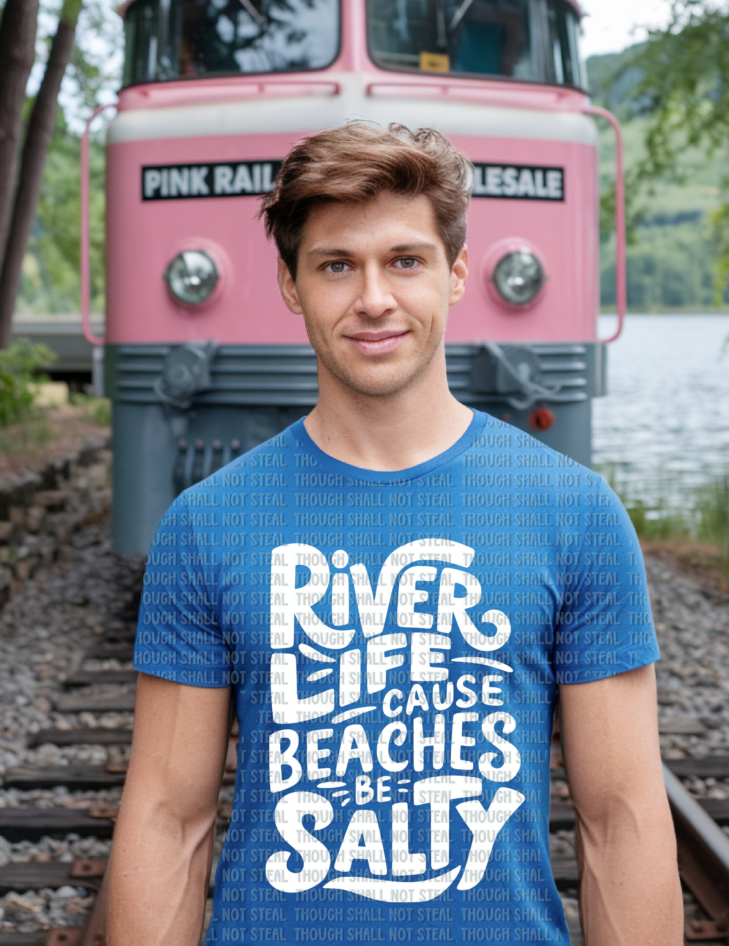 H-208 F White River Life - Beaches Be Salty DTF TRANSFER ONLY