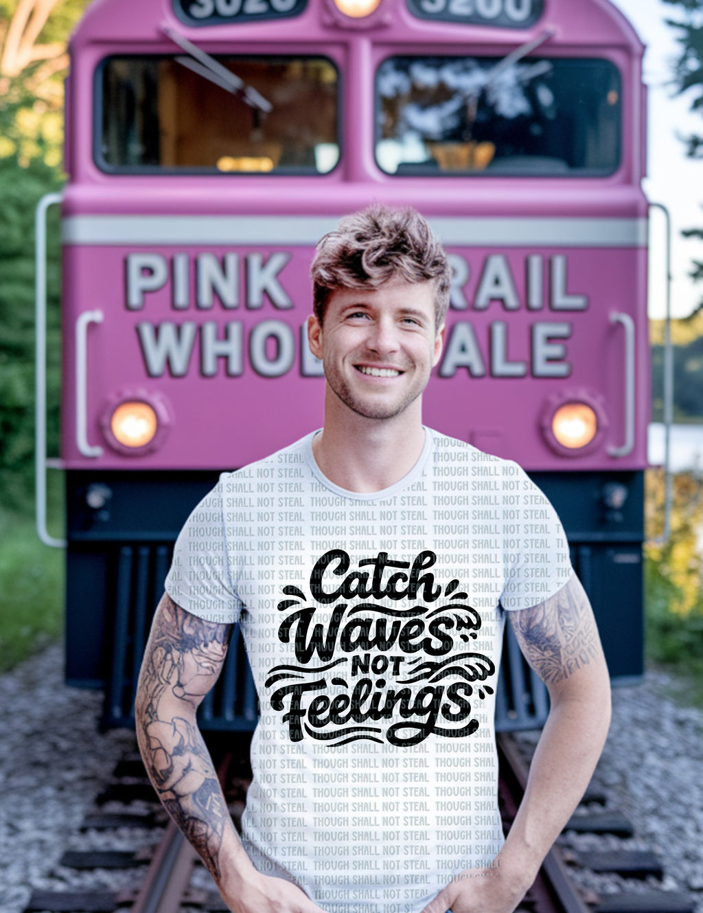 H-222 Catch waves not feelings DTF TRANSFER ONLY