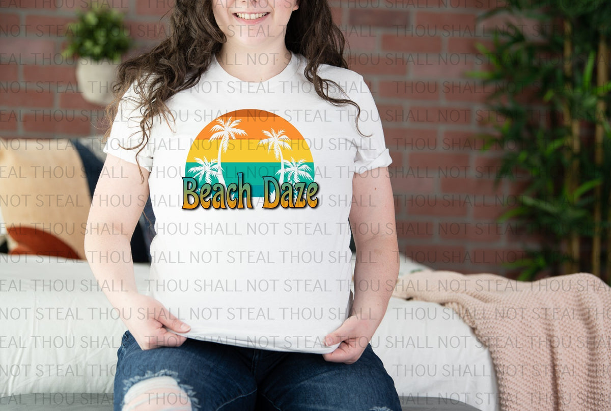 H-228 Beach Daze Tropical DTF TRANSFER ONLY
