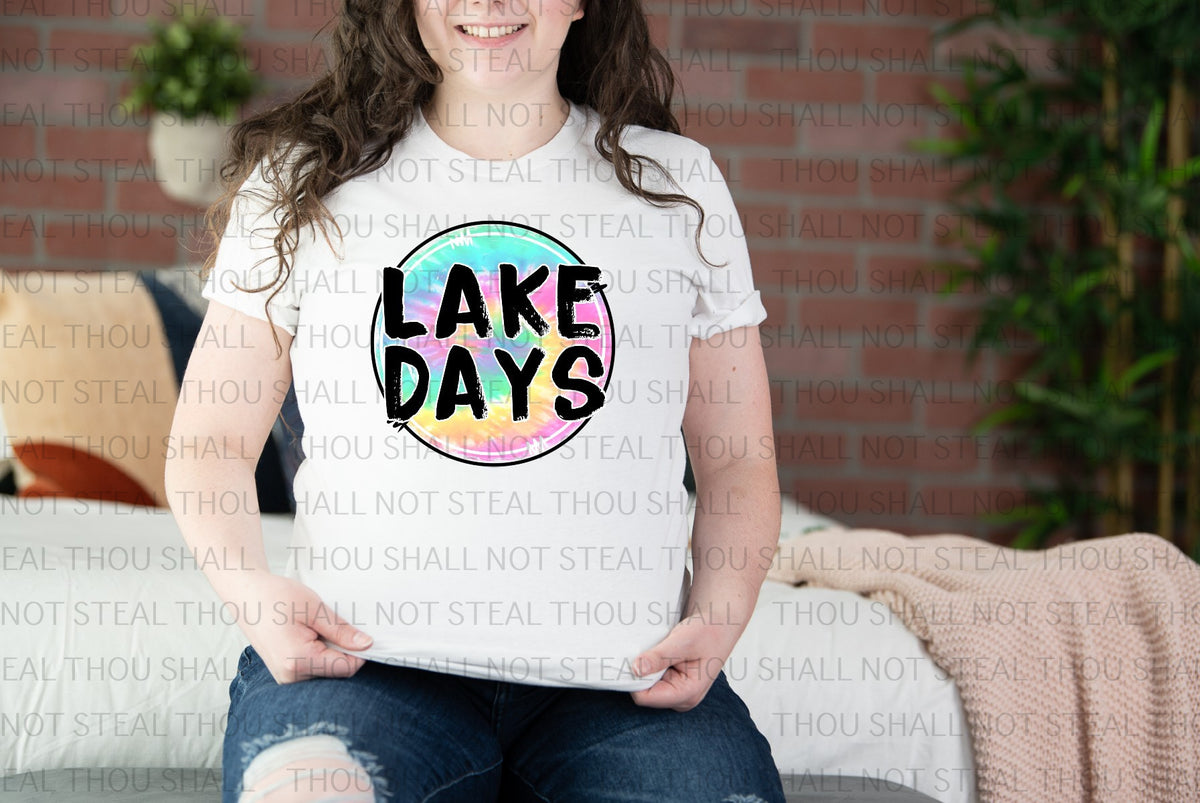 H-237 Lake Days Tie Dye DTF TRANSFER ONLY