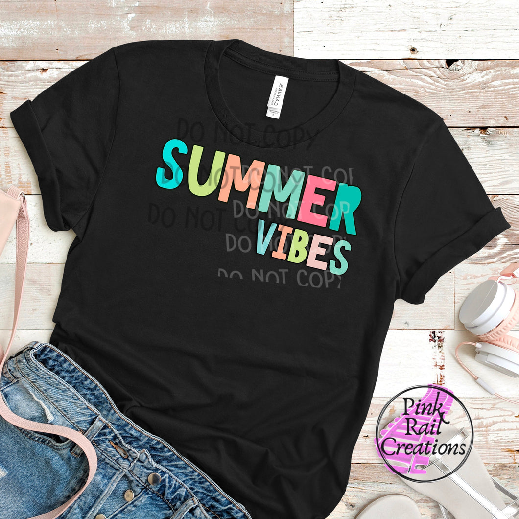 H-42 Pastel Summer Vibes Completed Tee