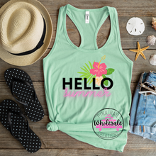 Load image into Gallery viewer, H-45 Hello Summer Hibiscus Completed Tee
