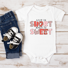 Load image into Gallery viewer, H-46 Life Is Short Make It Sweet Strawberry Picnic Completed Tee
