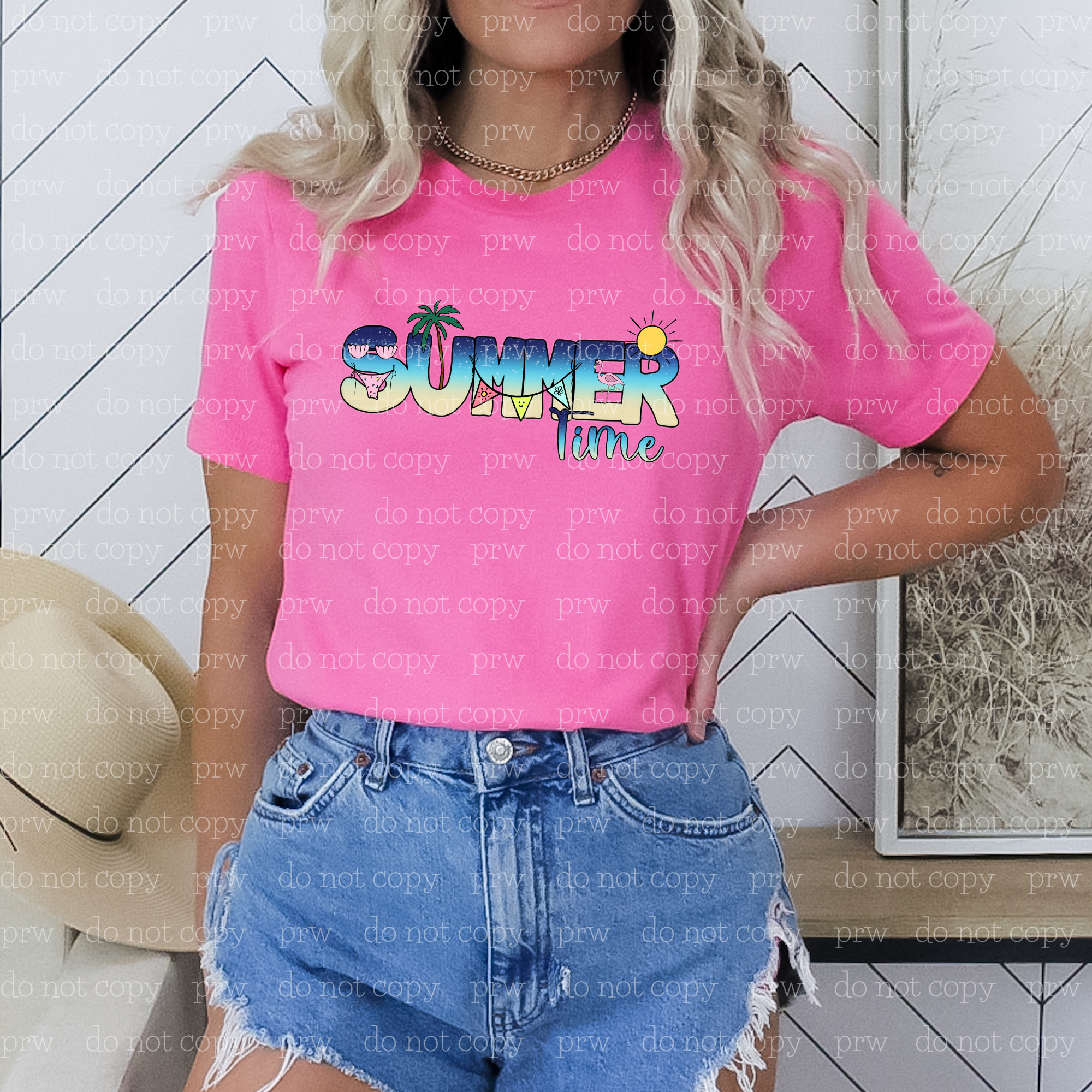 H-62 Summer Time DTF Transfer ONLY