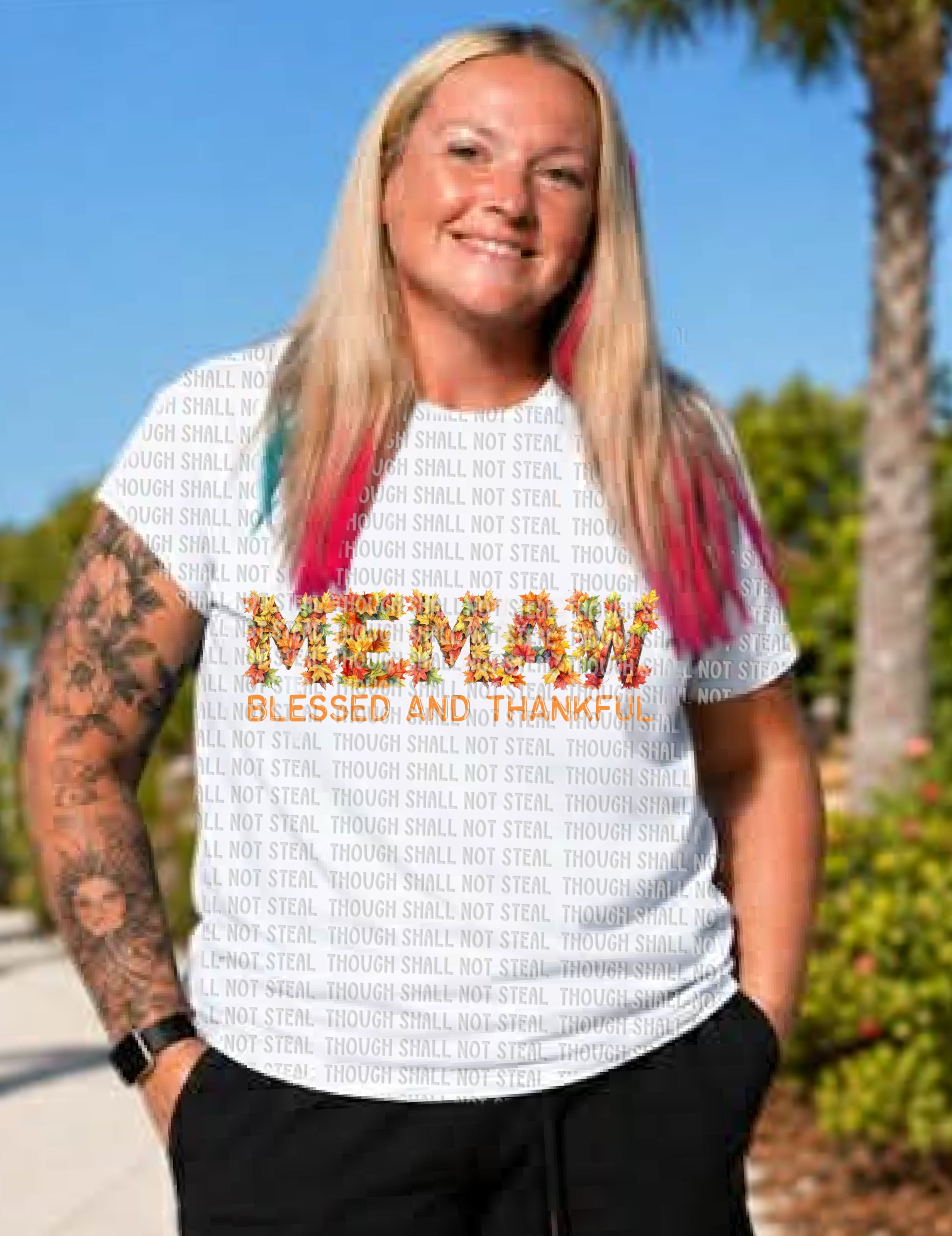 I-116 Blessed and Thankful (Choose One) DTF TRANSFER ONLY