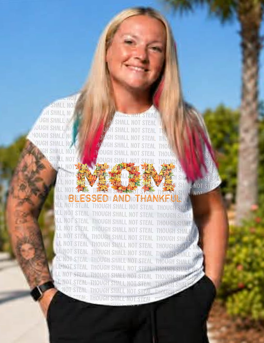 I-116 Blessed and Thankful Completed Tee