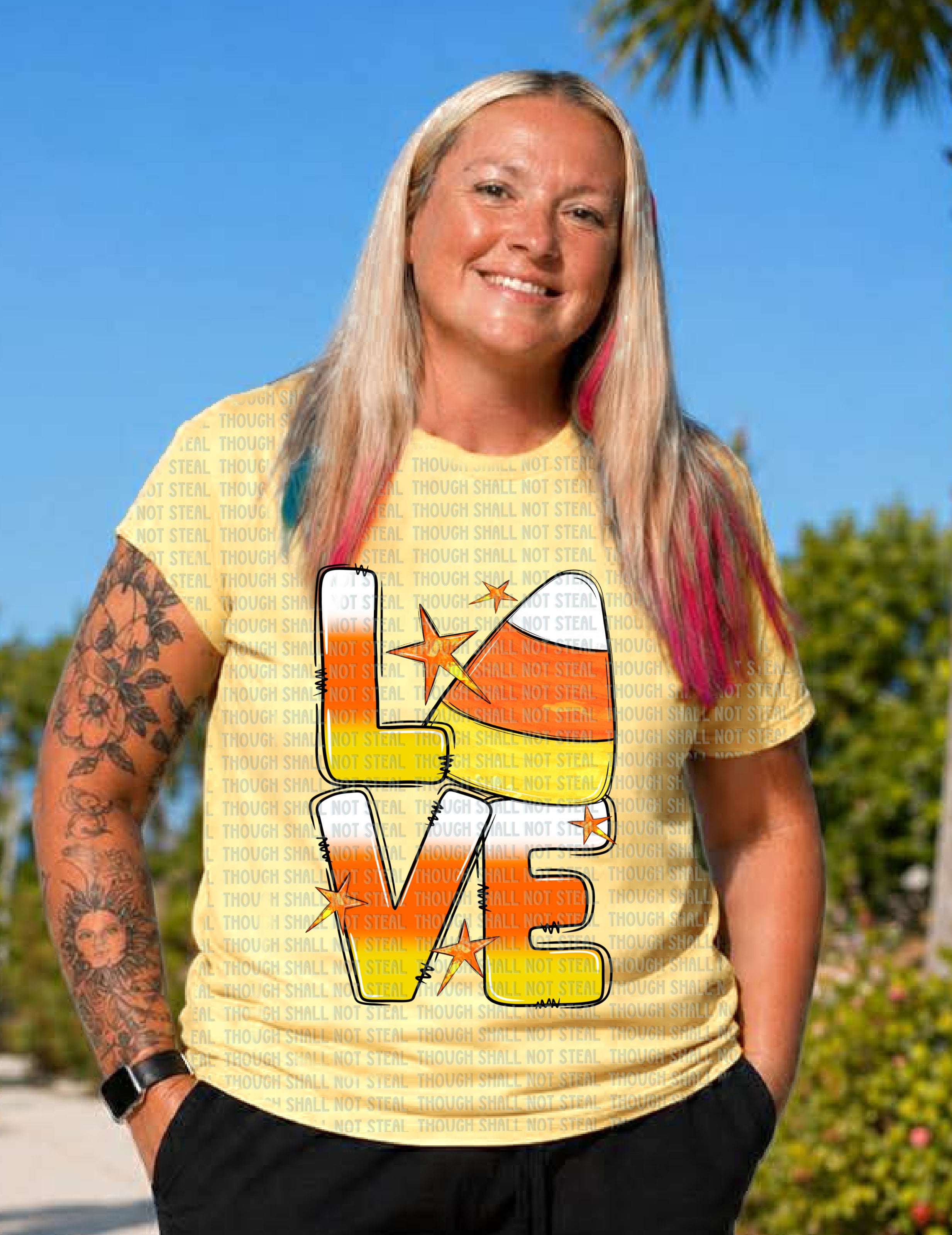 I-121 Candy Corn Love DTF TRANSFER ONLY