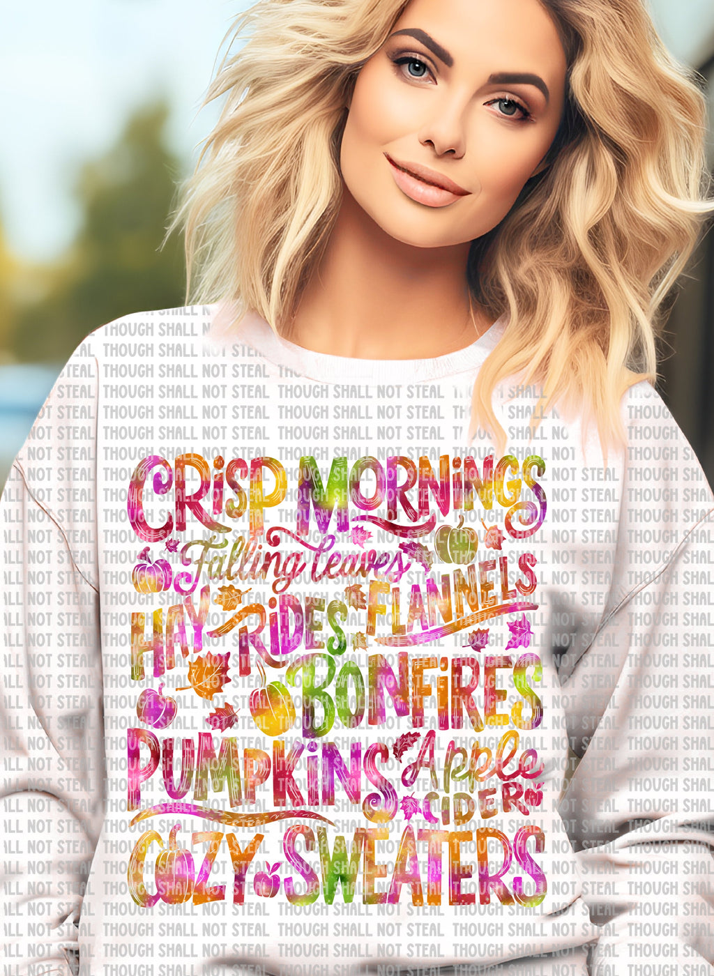 I-77  Fall Words - Colored Completed Tee