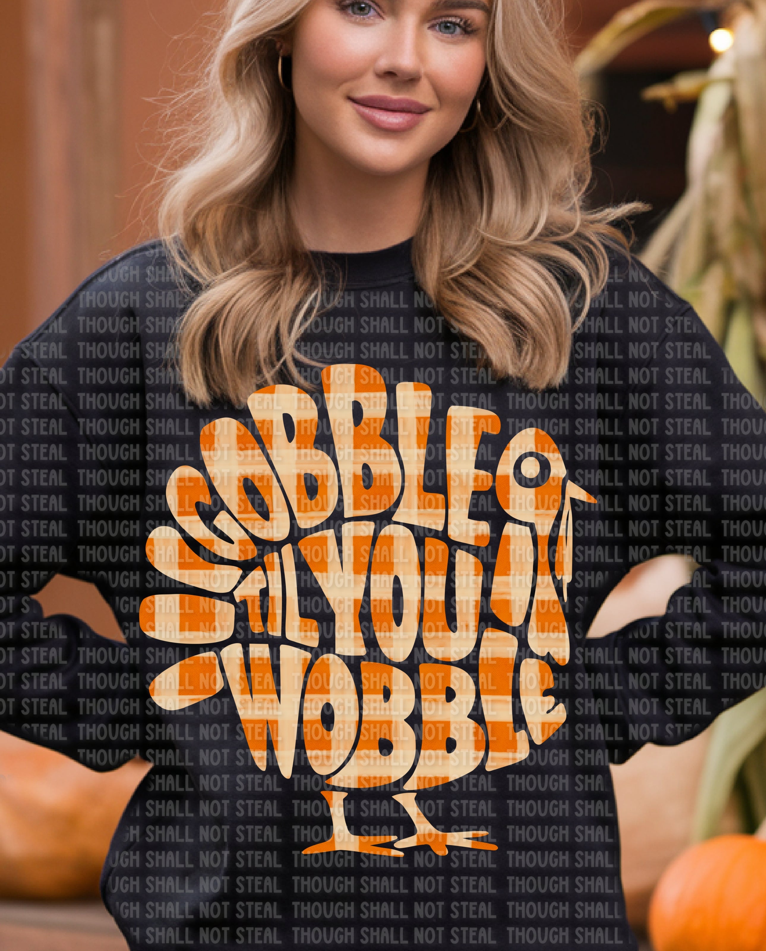 I-84 Gobble Til You Wobble - Plaid Completed Tee