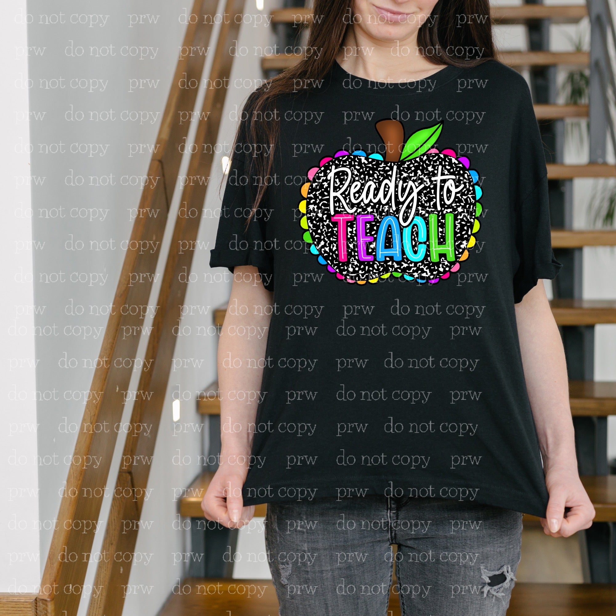 08-22 Ready To Teach Apple Composition DTF TRANSFER ONLY