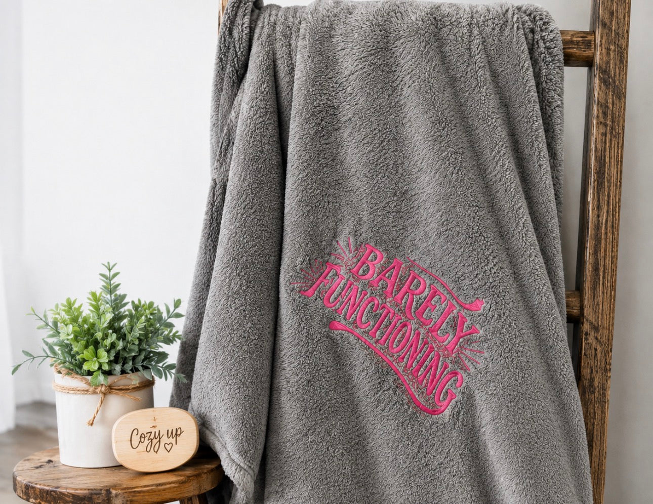 Custom Dream Plush Embroidery Blanket