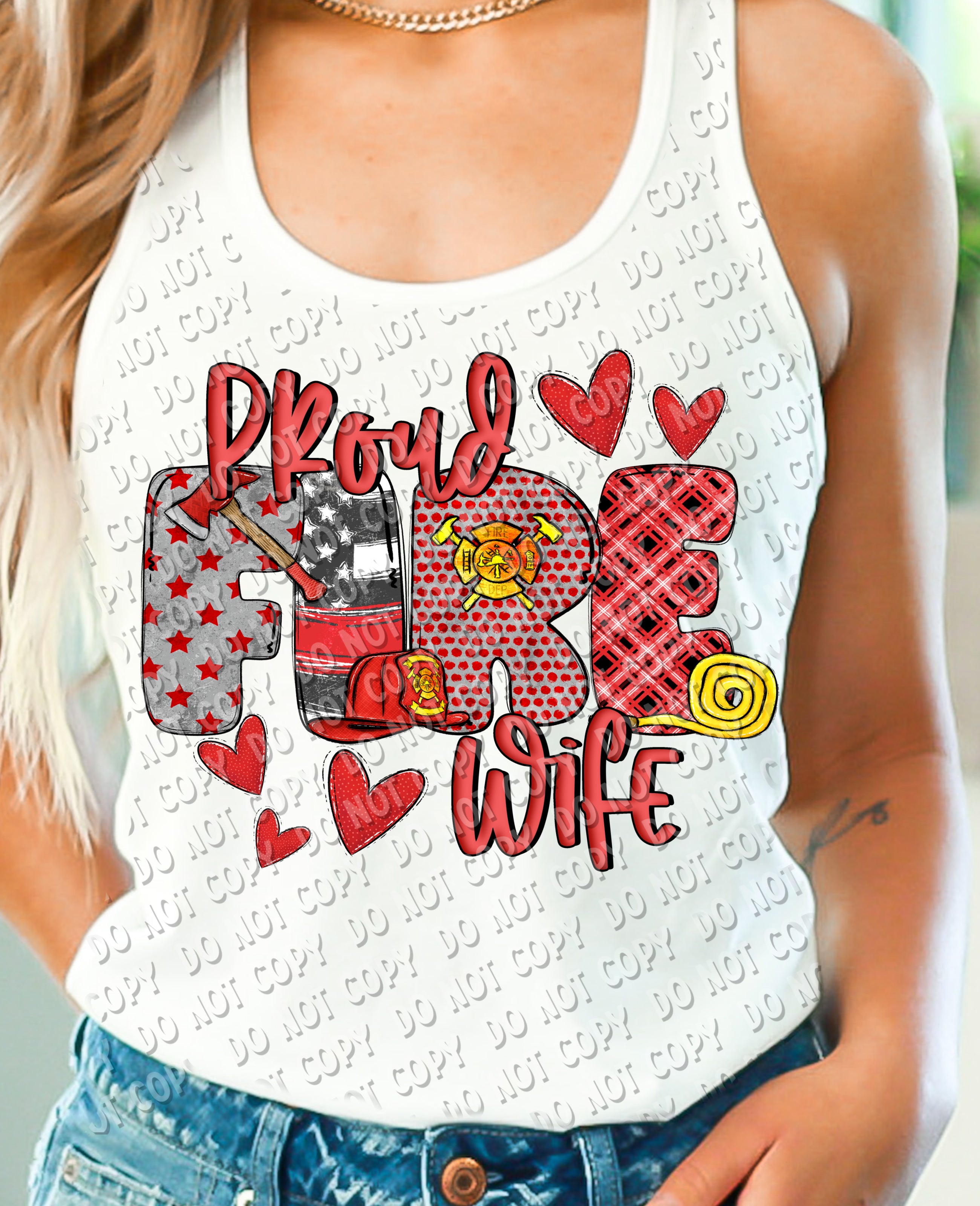 K-24 Proud Fire Wife DTF Transfer ONLY
