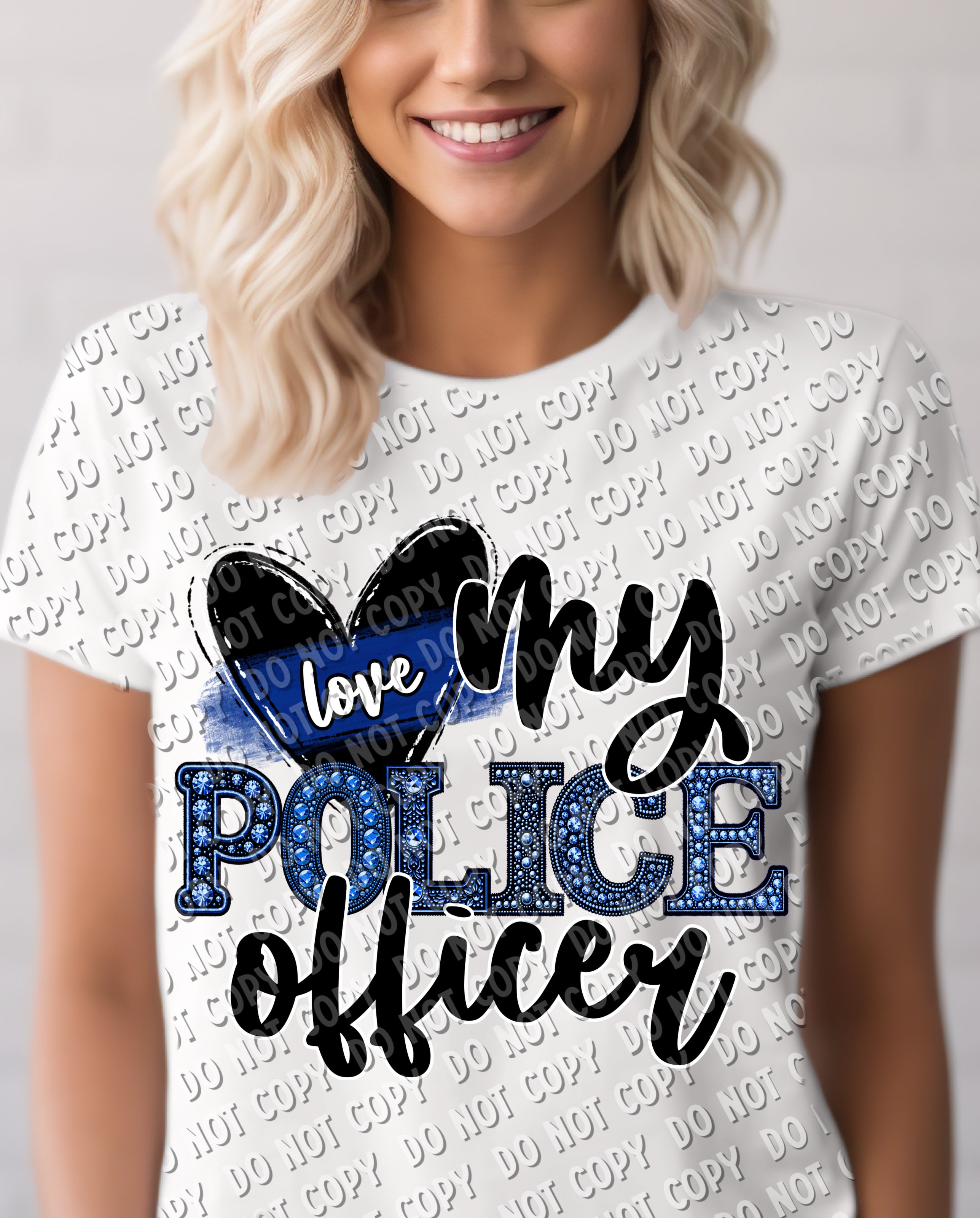 K-37 Love My Police Officer DTF Transfer ONLY