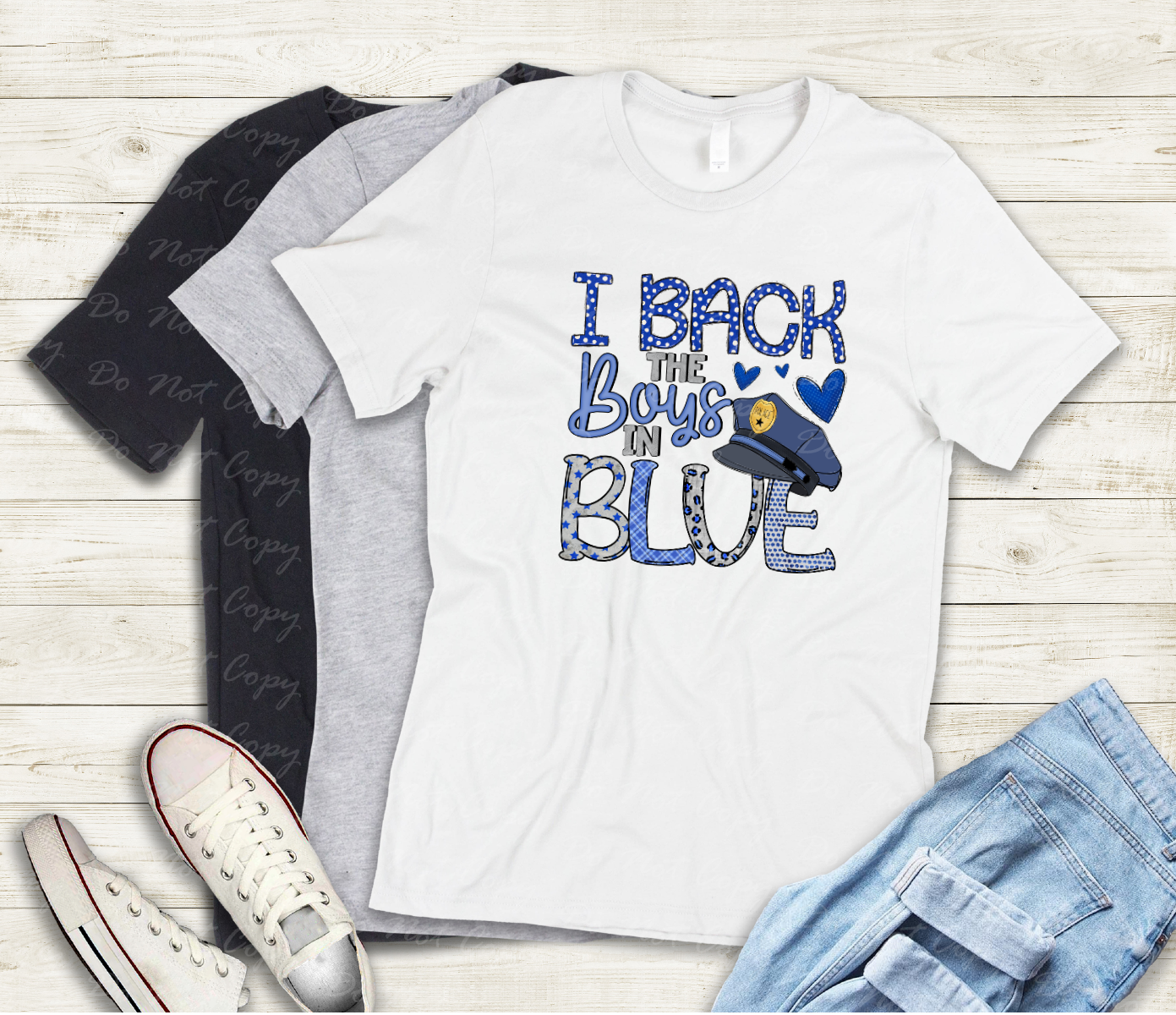 K-48 I Back the Boys In Blue DTF Transfer ONLY