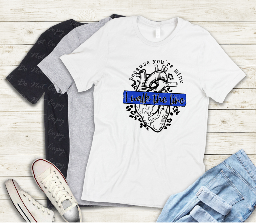 K-53 I Walk The Line Police Completed Tee