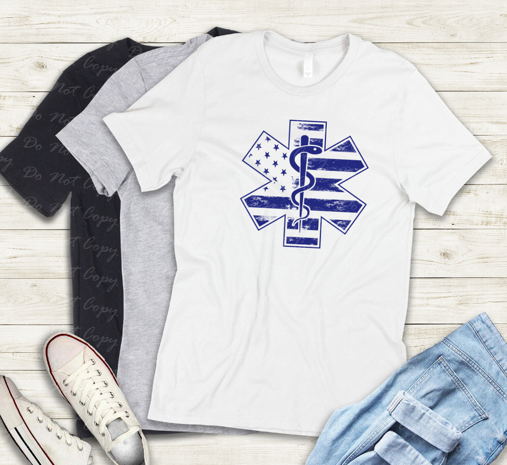 K-59 EMS FLAG Completed Tee